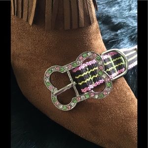 Boho Chic Dog/Pet Pink Stripe Collar Small-Medium